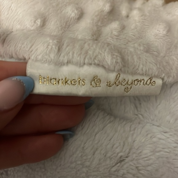 Blankets & Beyond Teddy Bear Baby Lovey Security Blanket Nubby Well-loved White - Picture 6 of 11